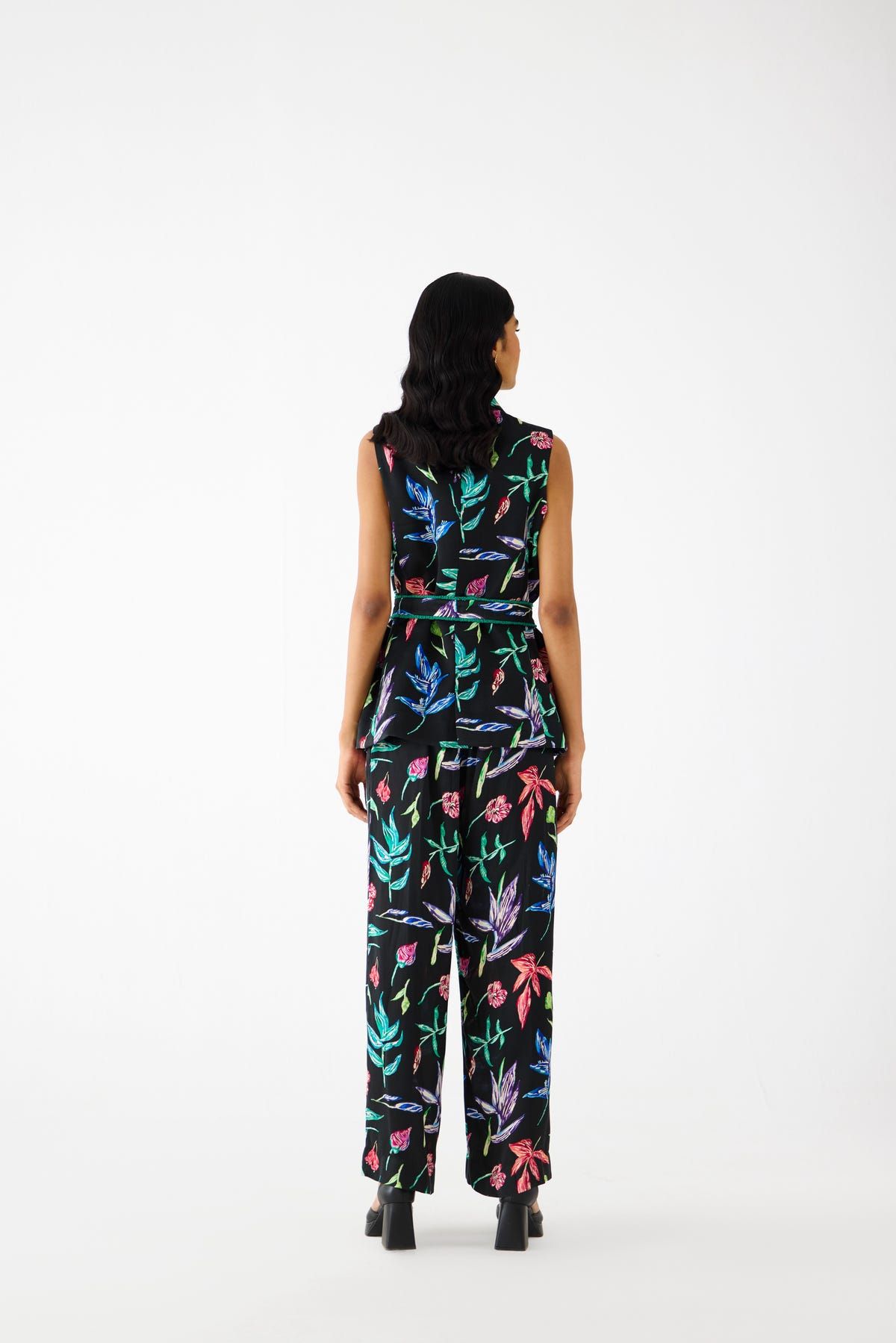 BLACK BOTANICA BLAZER & TROUSERS CO-ORD - image 4