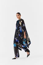 BLACK CRANE ORGANZA KIMONO & PANTS CO-ORD view 2