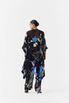 BLACK CRANE ORGANZA KIMONO & PANTS CO-ORD view 5