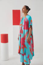 Blue Rose Kimono Kurta & Pants view 2