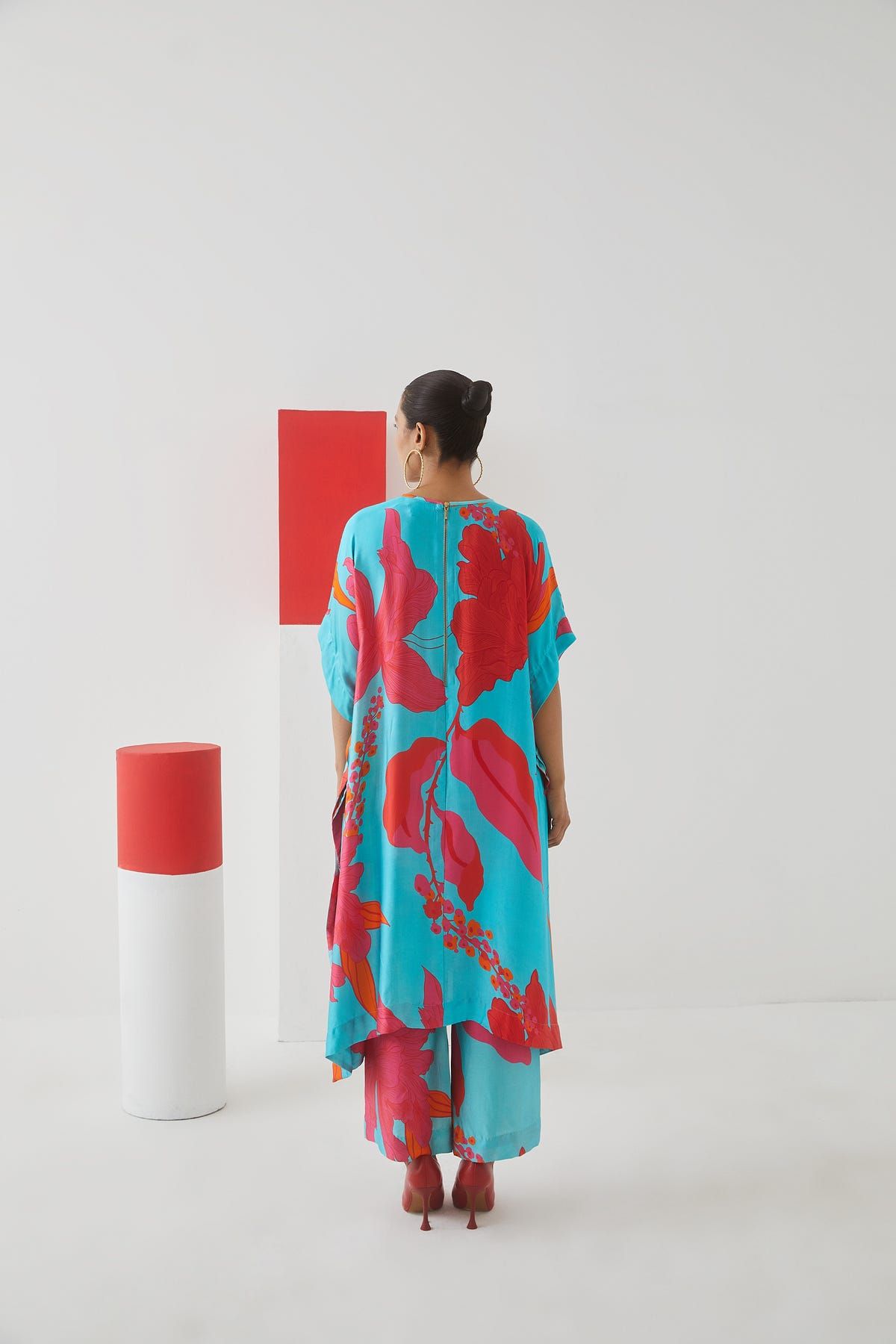 Blue Rose Kimono Kurta & Pants - image 3