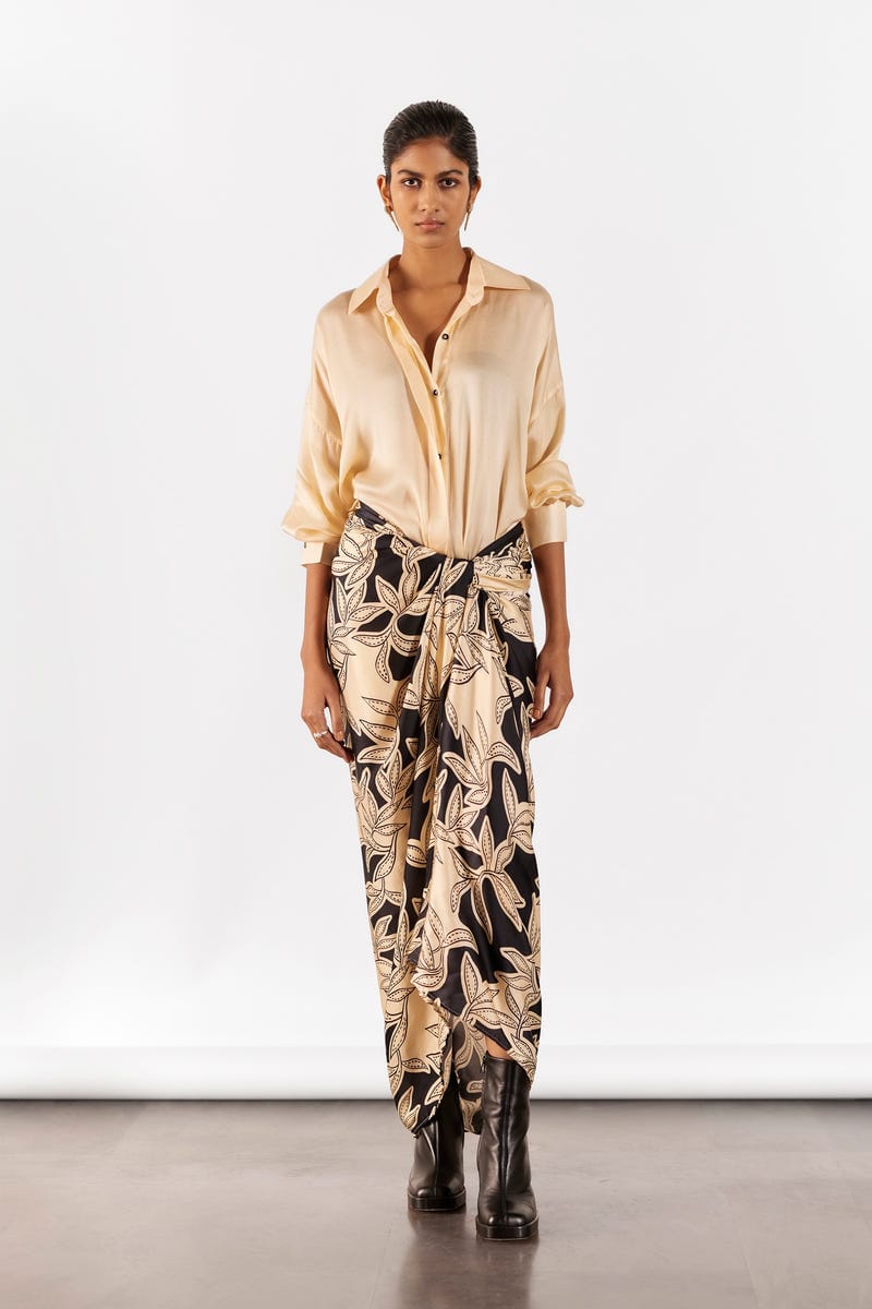 HAZEL SHIRT DRAPED DRESS