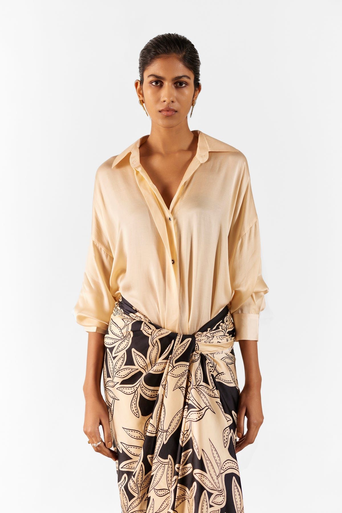 HAZEL SHIRT DRAPED DRESS - image 4