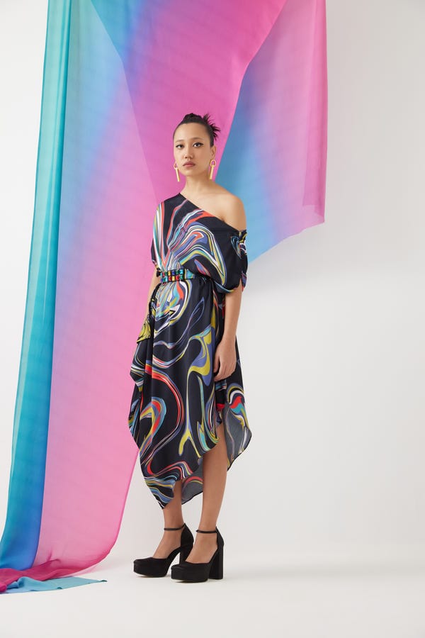 Studio Rigu — Galaxy Draped Dress