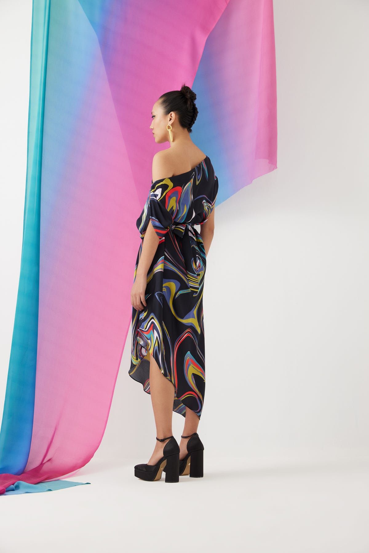 Galaxy Draped Dress - image 3
