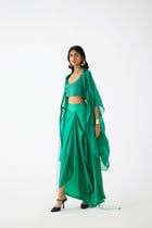 EMERALD ORGANZA CAPE view 1