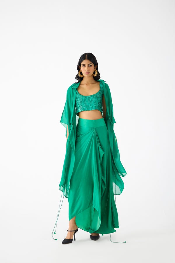 Studio Rigu — EMERALD ORGANZA CAPE