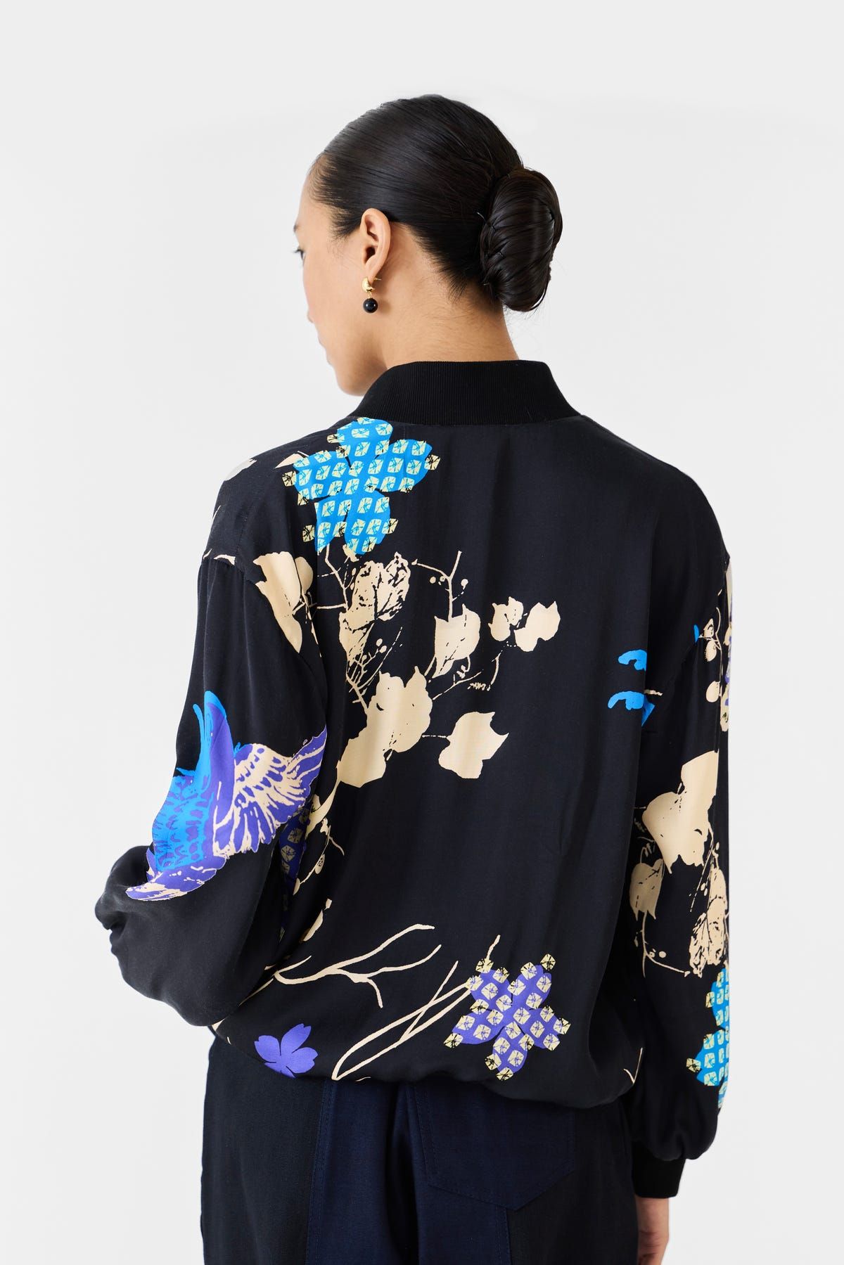 BLACK CRANE BOMBER JACKET - image 3