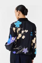 BLACK CRANE BOMBER JACKET view 3