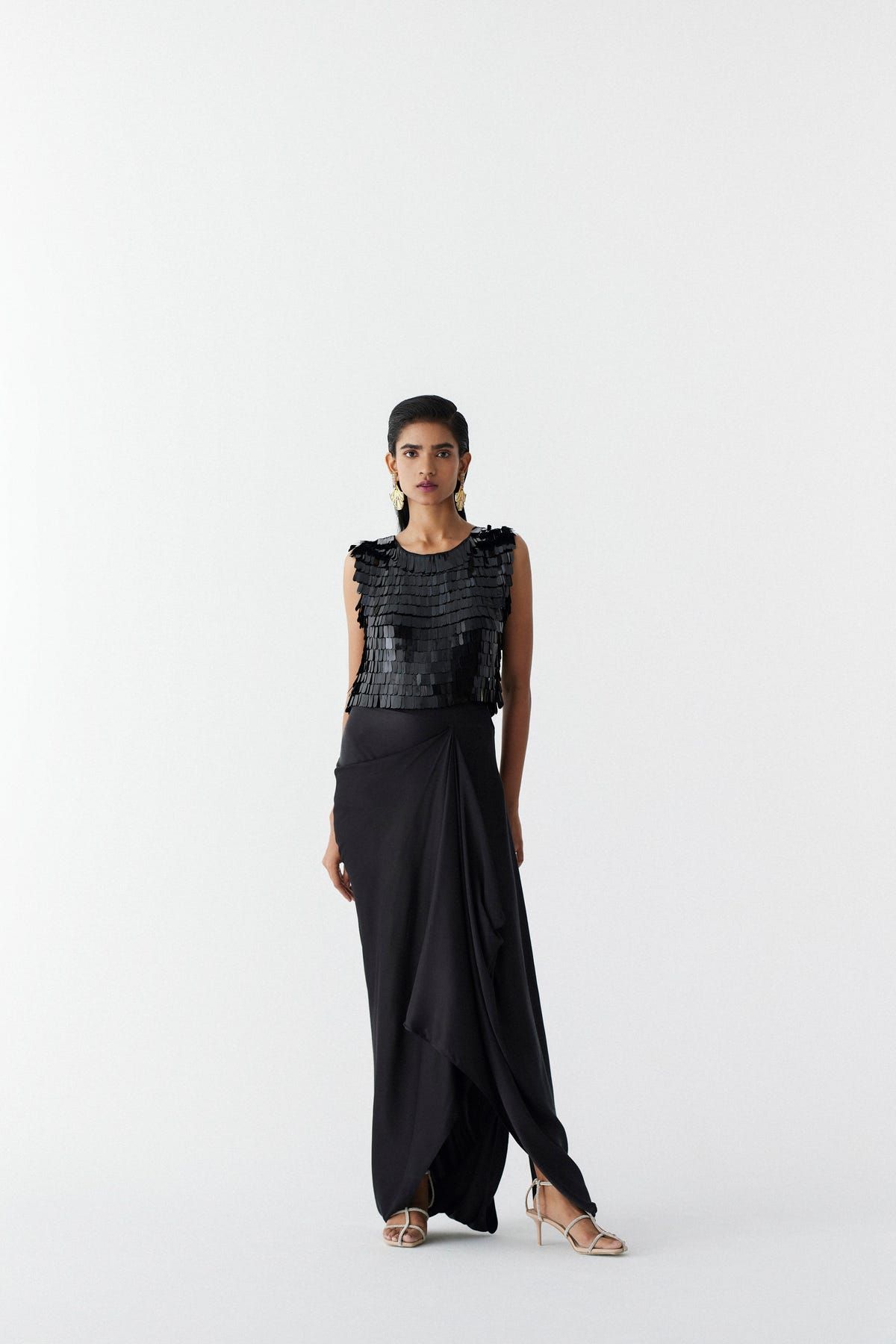 TOUCAN SEQUIN BLOUSE & KNOT SKIRT - image 1