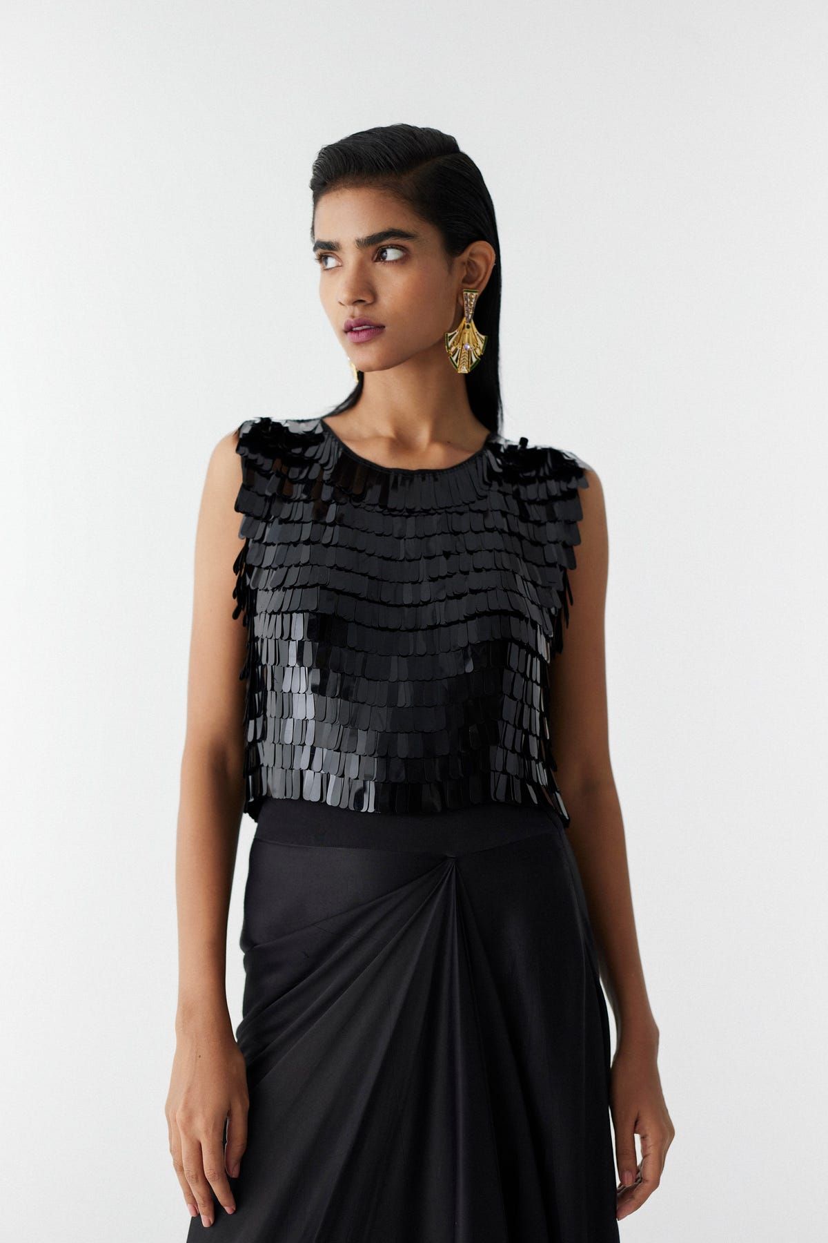 TOUCAN SEQUIN BLOUSE & KNOT SKIRT - image 2