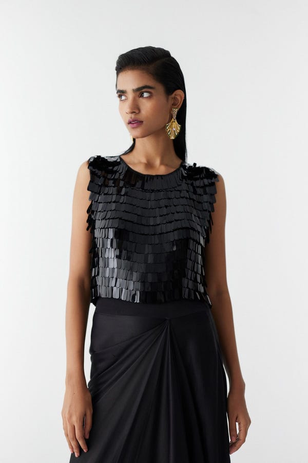 Studio Rigu — TOUCAN SEQUIN BLOUSE & KNOT SKIRT