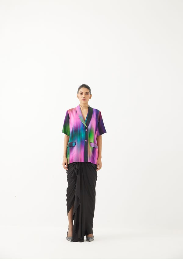 Studio Rigu — Milky Way Blazer & Draped Skirt Co-ord