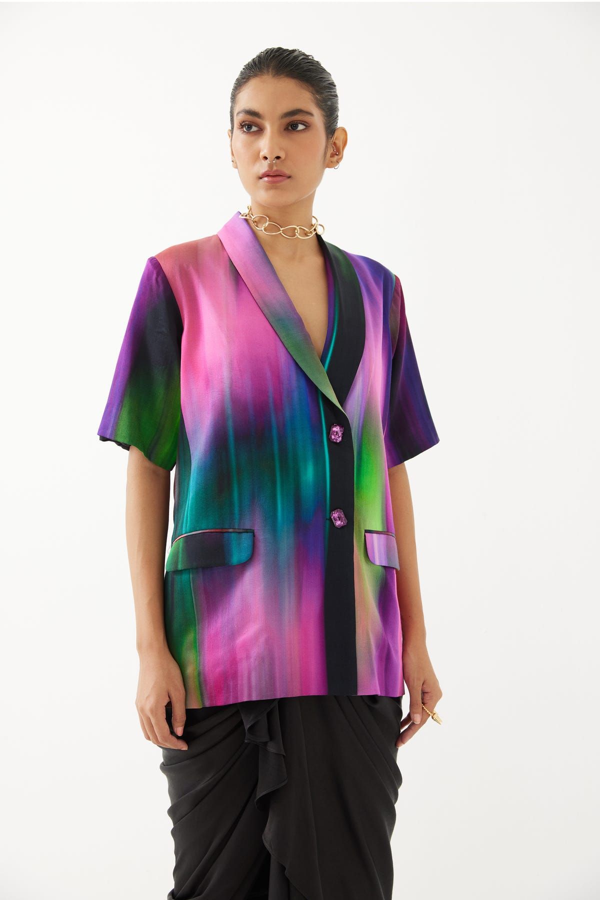 Milky Way Blazer & Draped Skirt Co-ord - image 3