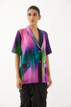 Milky Way Blazer & Draped Skirt Co-ord view 3