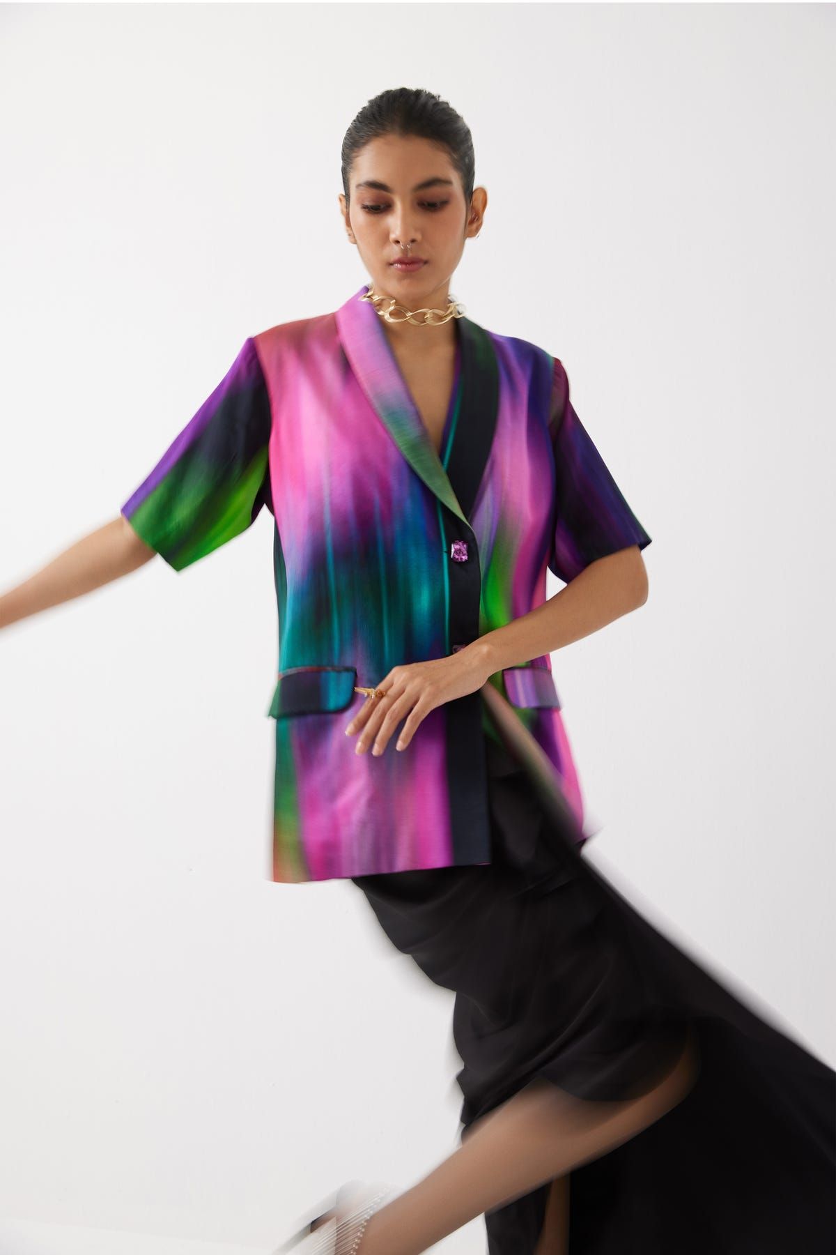Milky Way Blazer & Draped Skirt Co-ord - image 4