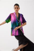 Milky Way Blazer & Draped Skirt Co-ord view 4