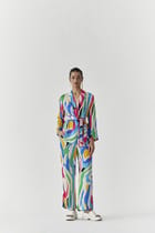 BRUSH STROKE BLAZER SHIRT & TROUSER CO-ORD view 1