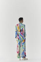 BRUSH STROKE BLAZER SHIRT & TROUSER CO-ORD view 2