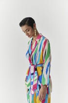 BRUSH STROKE BLAZER SHIRT & TROUSER CO-ORD view 4
