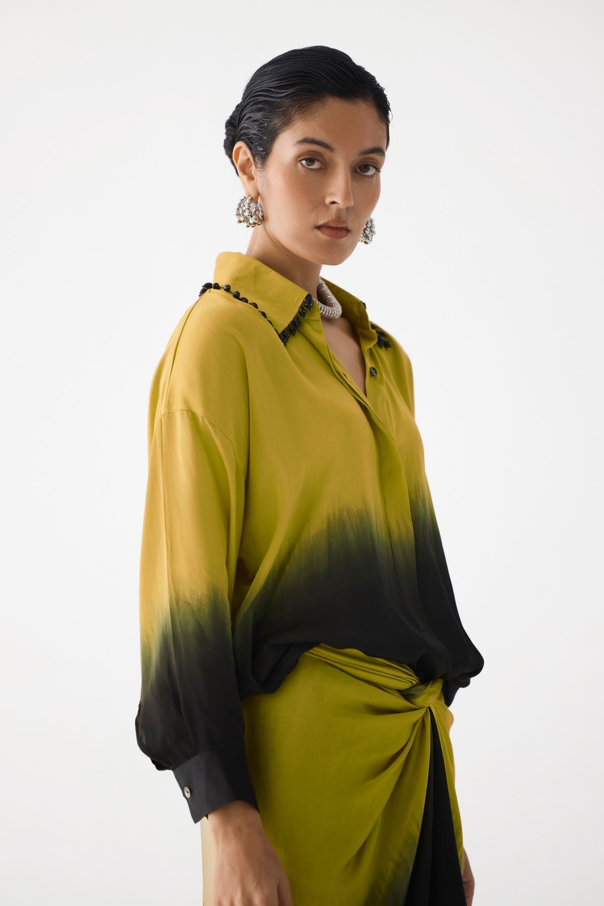 OLIVE BLACK SHIRT DRESS - image 2