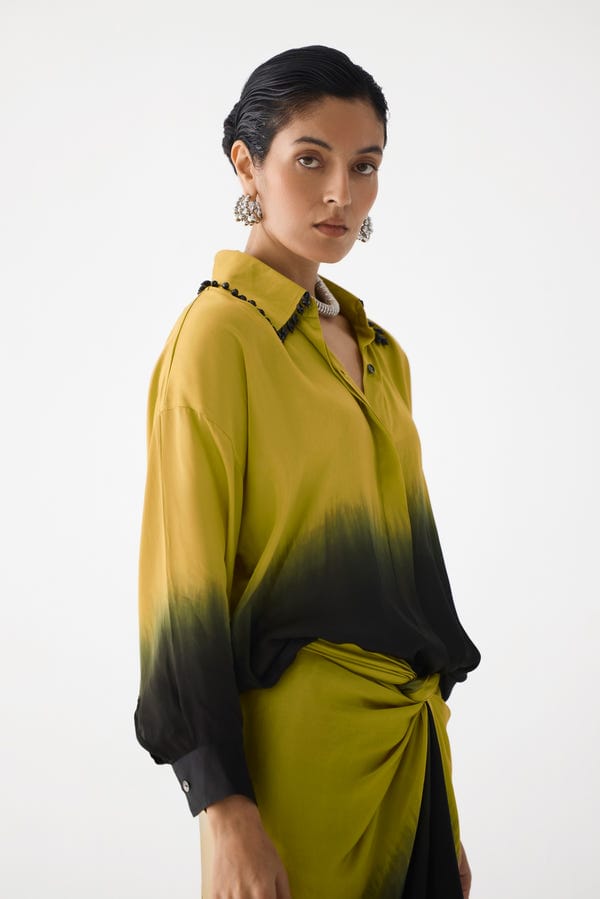 Studio Rigu — OLIVE BLACK SHIRT DRESS