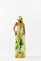 YELLOW ROSE HALTER DRESS view 4