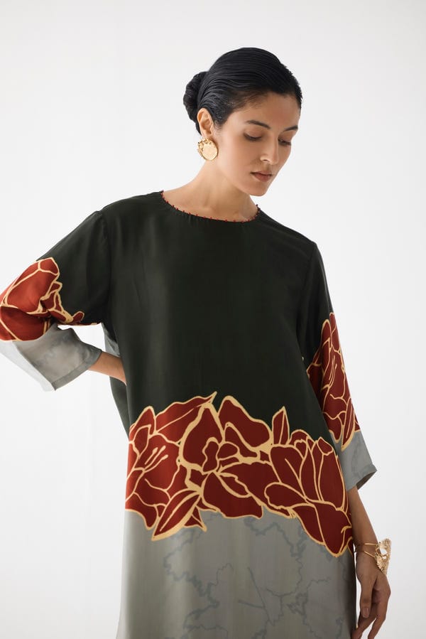 Studio Rigu — RED ALBA A-LINE KURTA & PANTS
