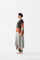RED ALBA A-LINE KURTA & PANTS view 3