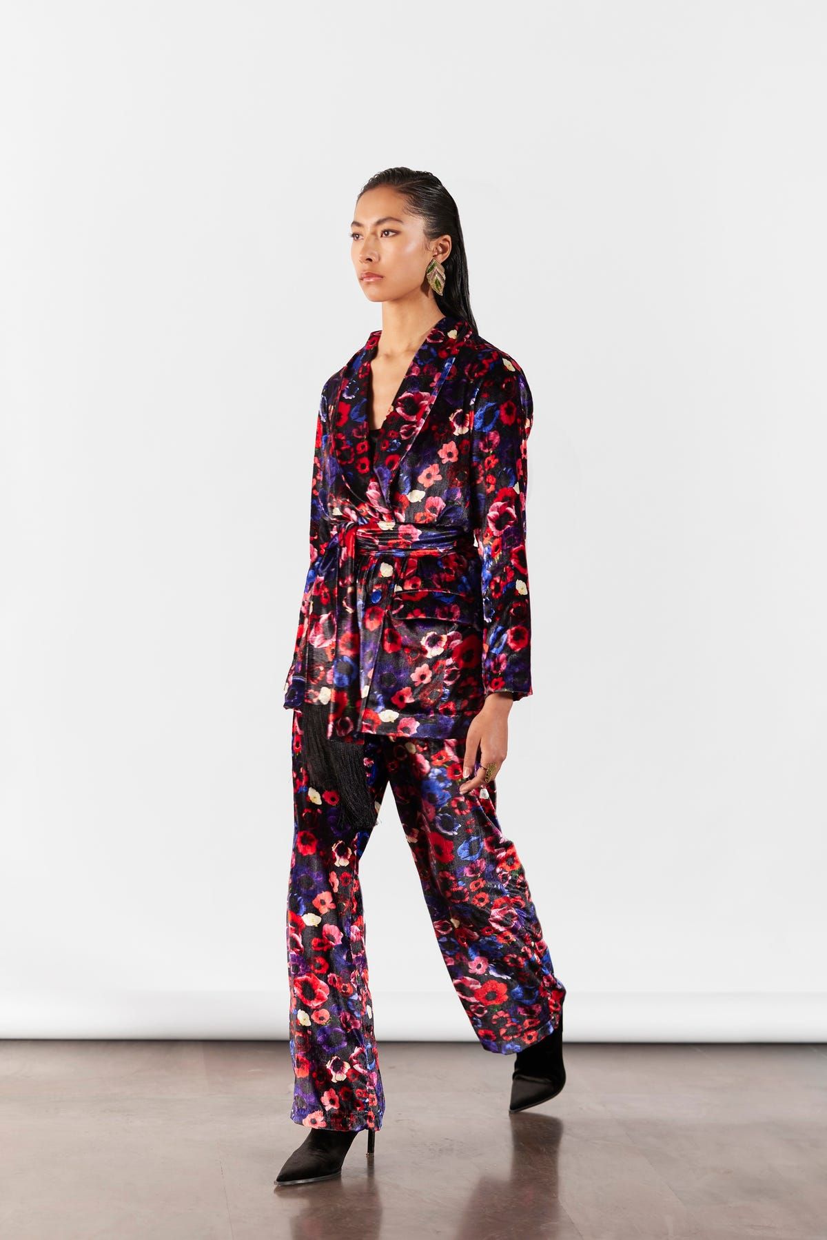 PEONY VELVET BLAZER & PANTS - image 2