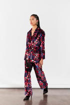 PEONY VELVET BLAZER & PANTS view 2