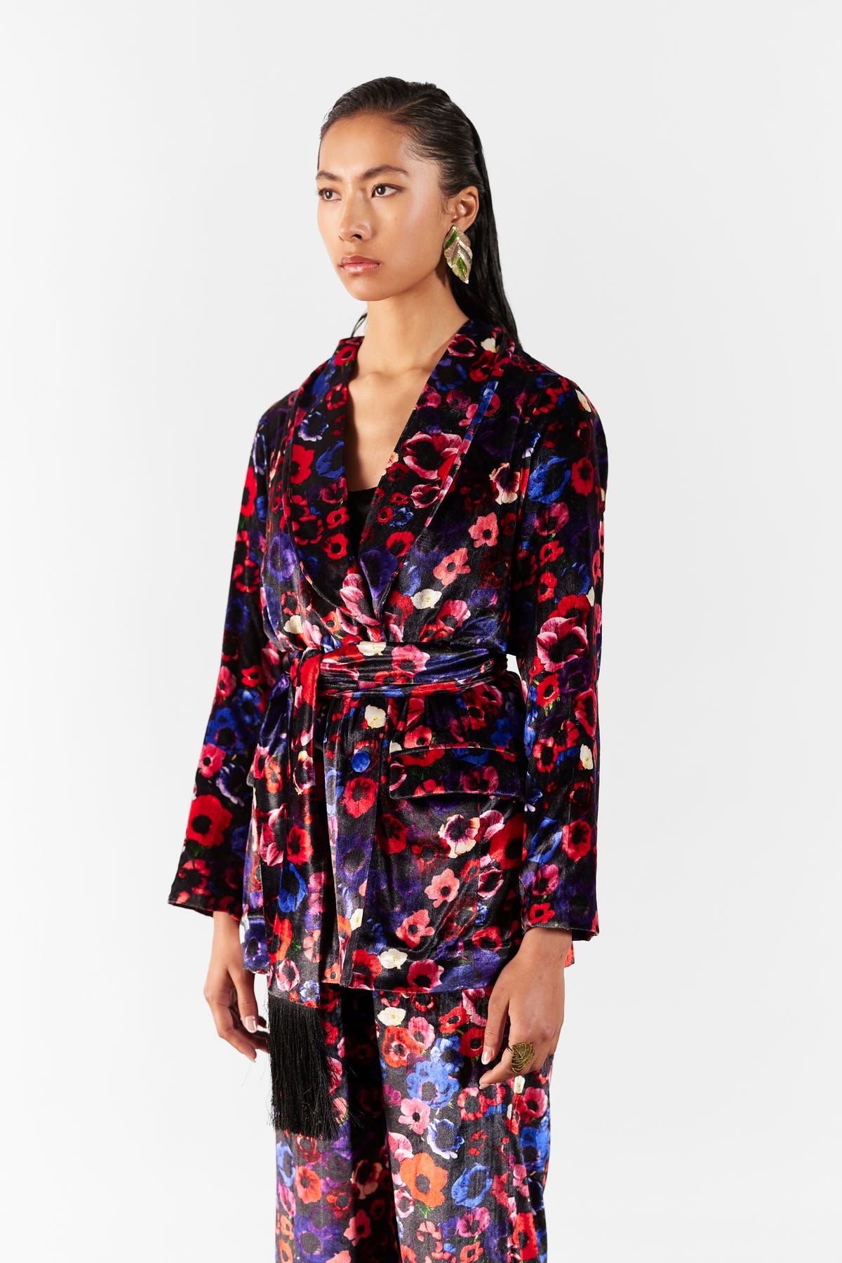 PEONY VELVET BLAZER & PANTS - image 3