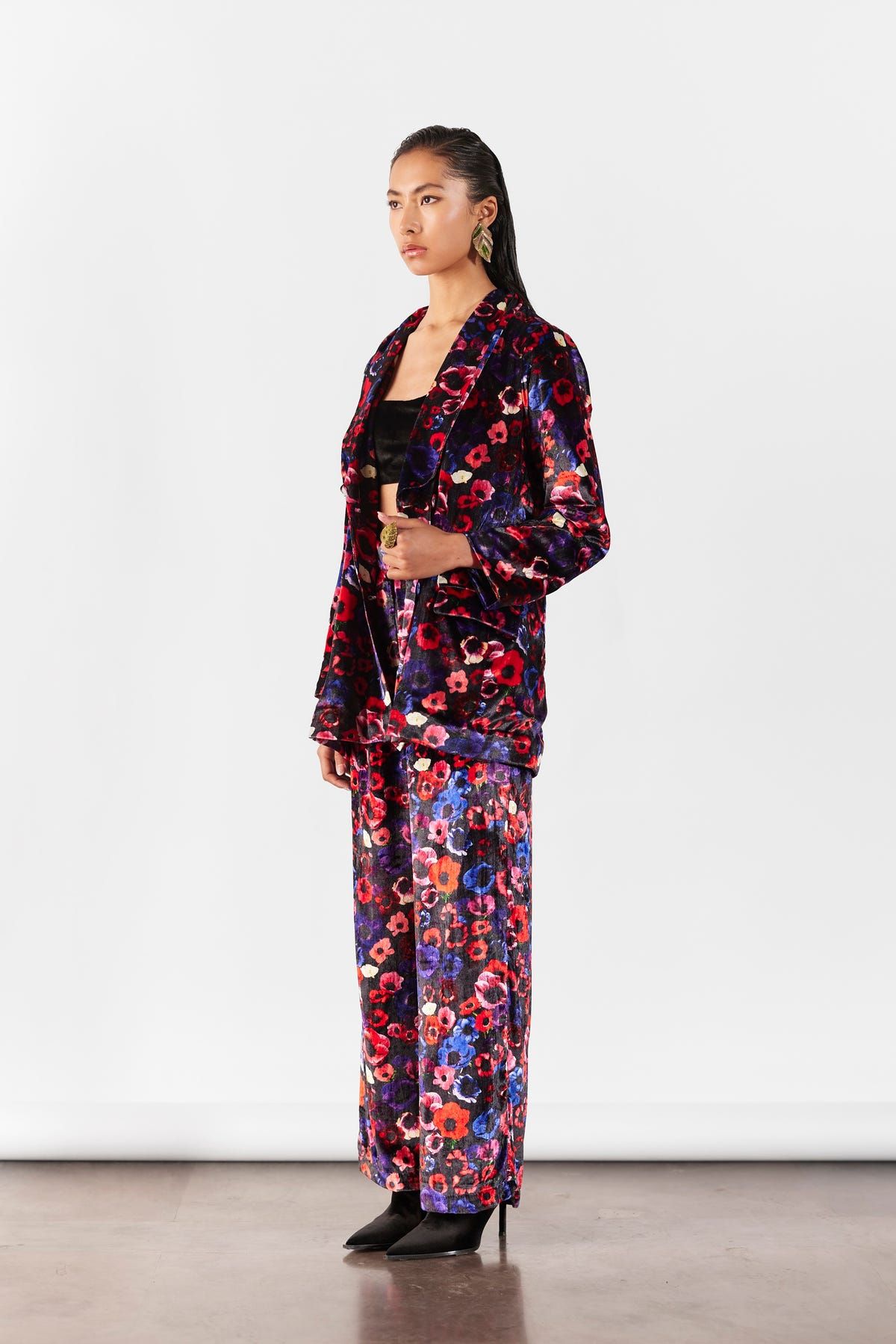 PEONY VELVET BLAZER & PANTS - image 4