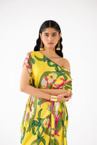 PAISLEY DRAPED DRESS view 3