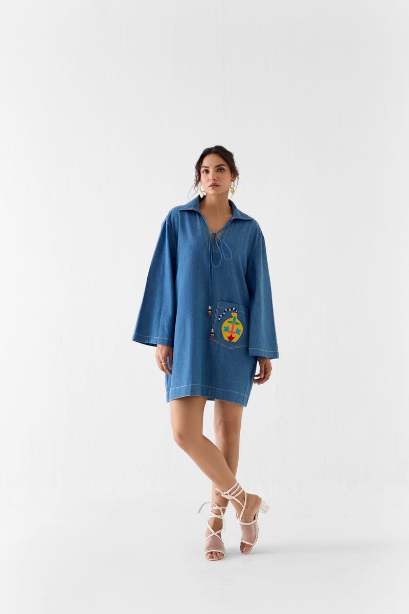 INDIGO SHORT DRESS