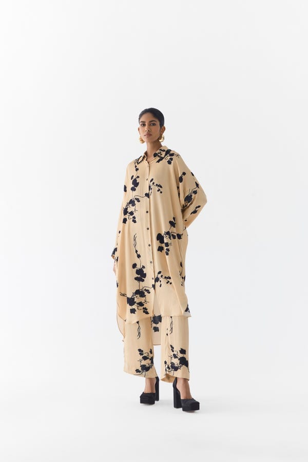 Studio Rigu — CREAM SAKURA KURTA SHIRT & PANTS