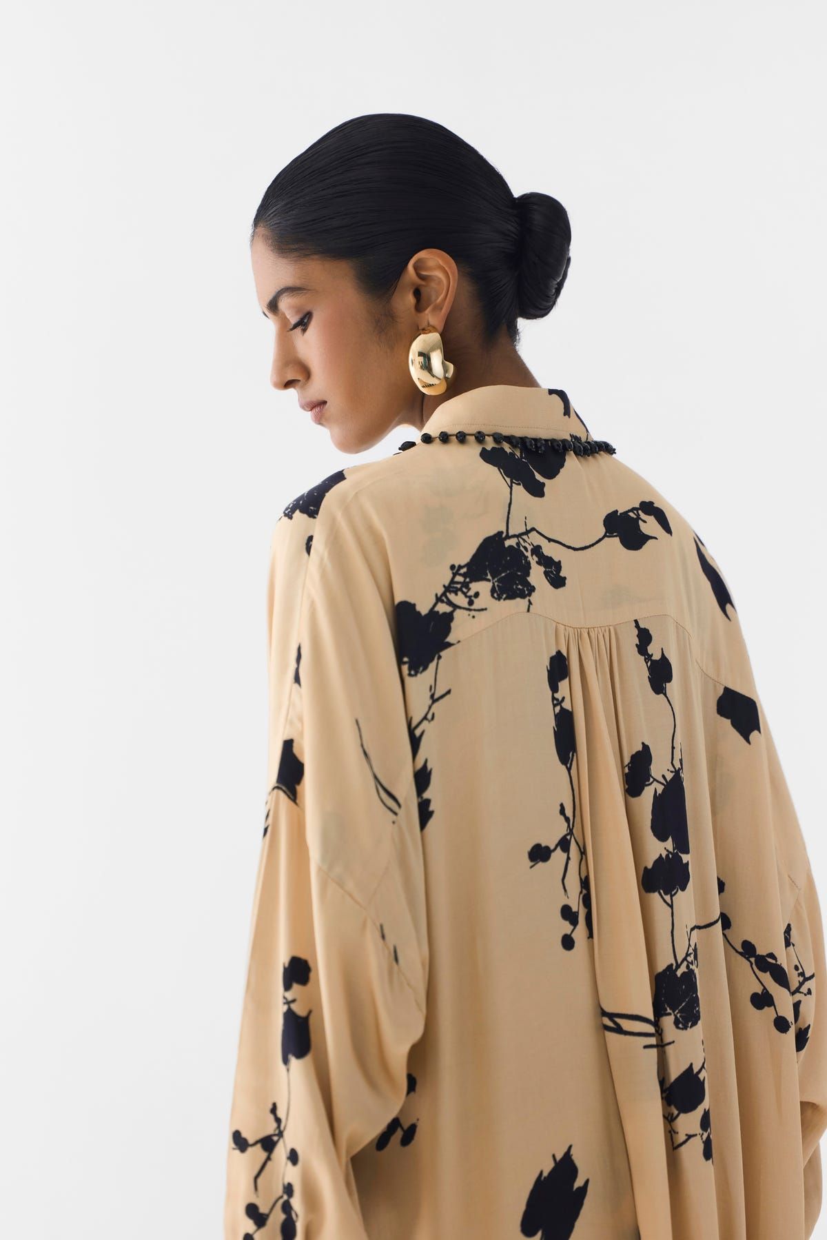 CREAM SAKURA KURTA SHIRT & PANTS - image 3