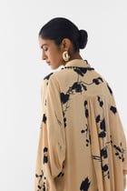 CREAM SAKURA KURTA SHIRT & PANTS view 3