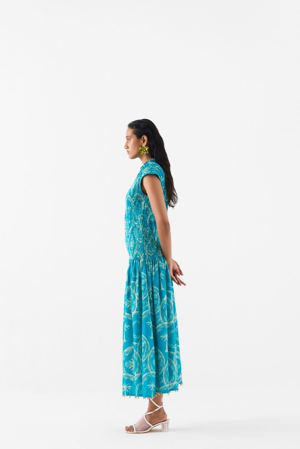 COCONUT PALM RUCHING DRESS - image 3