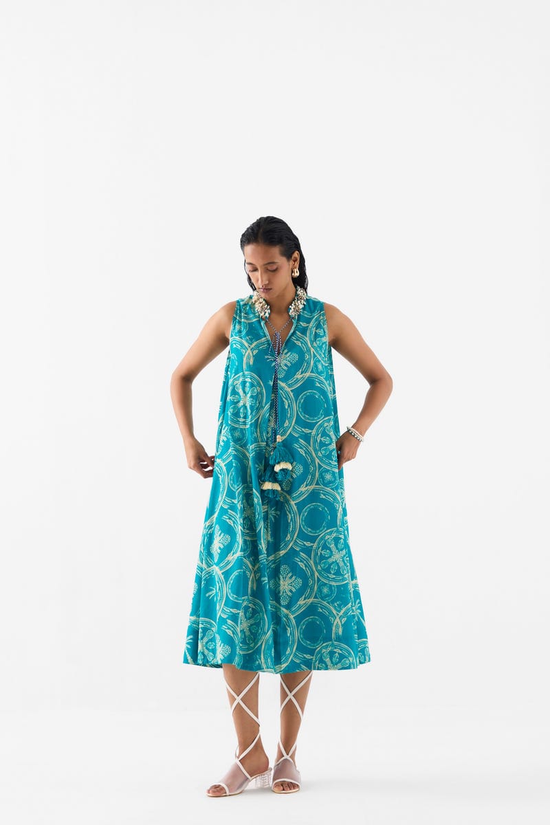 COCONUT PALM A-LINE DRESS