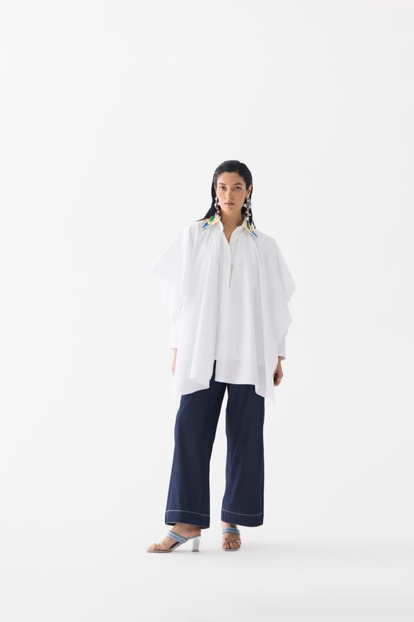 Studio Rigu — CALLA LAYERED POPLIN SHIRT