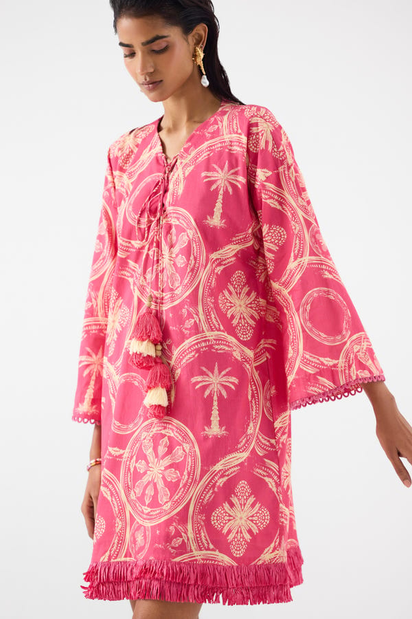 Studio Rigu — ARECA PALM BELL SLEEVES DRESS