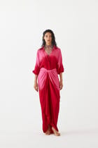 RUBY SHIRT DRAPED DRESS view 1