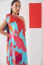 Blue Rose One Shoulder Dress view 2