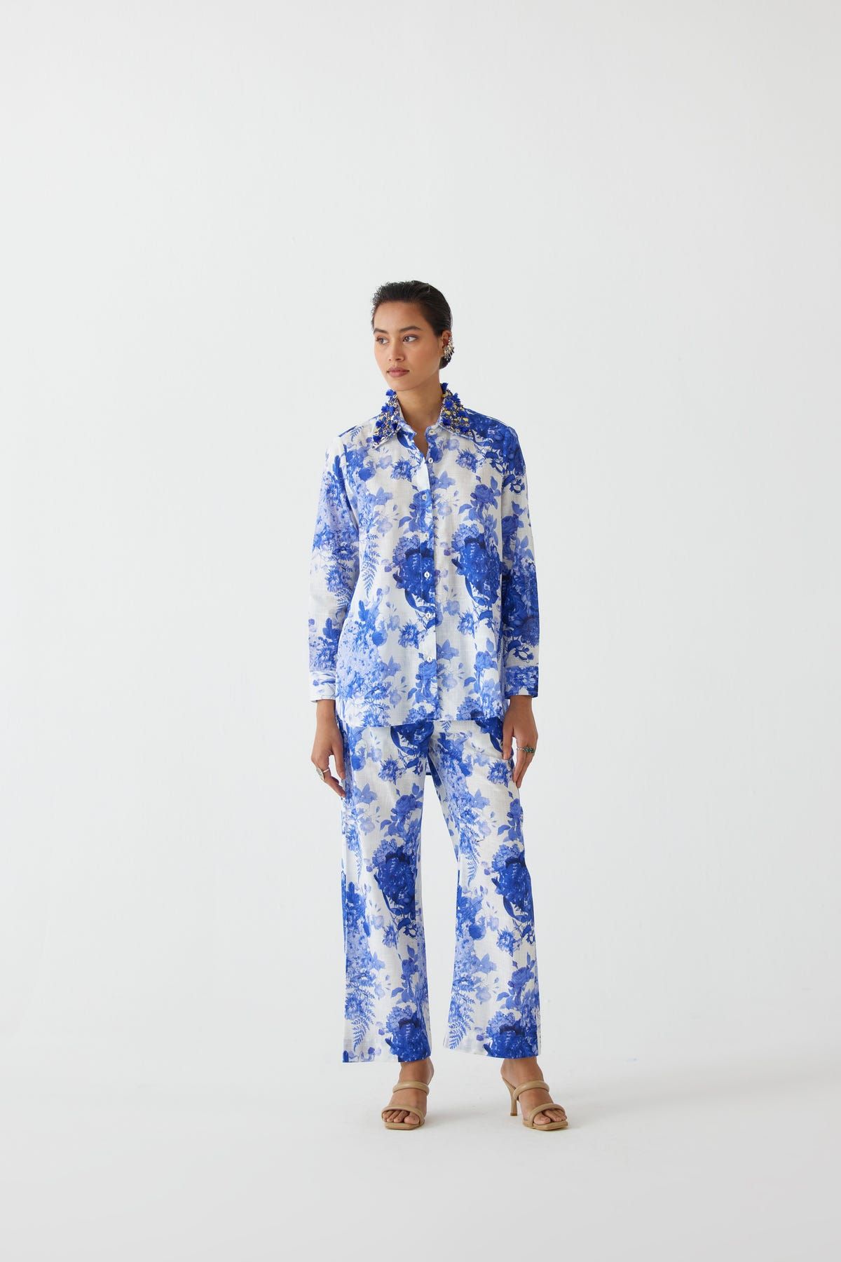 CHINTZ SHIRT & TROUSERS CO-ORD - image 1