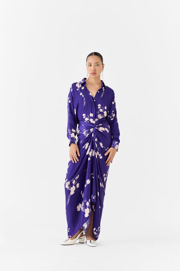 Studio Rigu — Sakura Shirt Draped  Dress