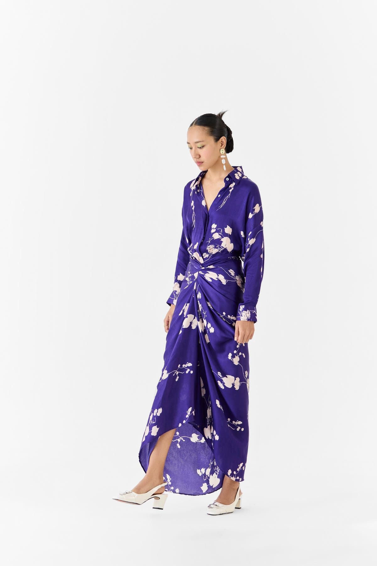 Sakura Shirt Draped  Dress - image 2