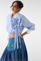 AZURE CROP SHIRT view 2