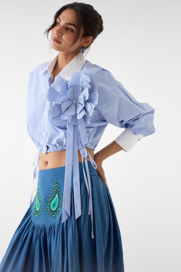 Studio Rigu — AZURE CROP SHIRT