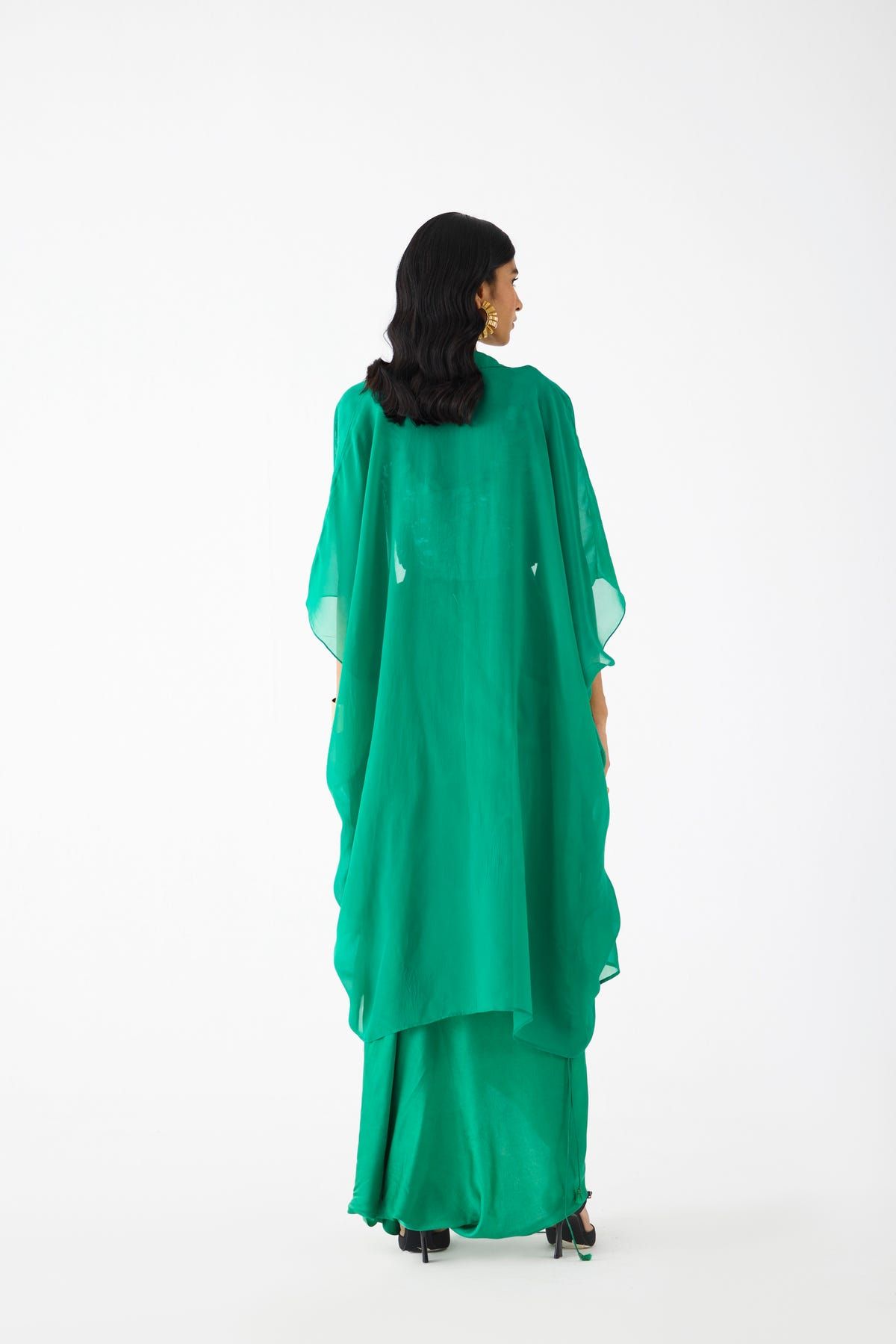 EMERALD SEQUIN BLOUSE WITH KNOT SKIRT - image 4